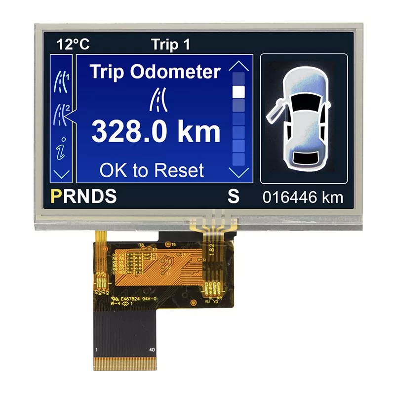 4.3 လက်မ 480x272 ခံနိုင်ရည်ရှိသော TFT TFT Module